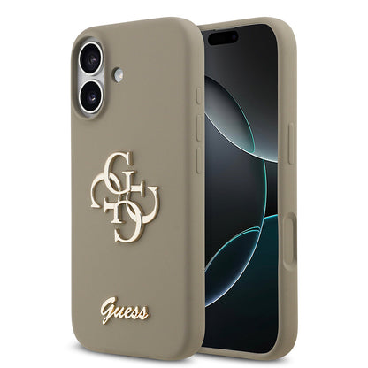 Apple iPhone 17 Kılıf Guess Orjinal Lisanslı Grained Yazı Logolu Kapak - Görsel 5