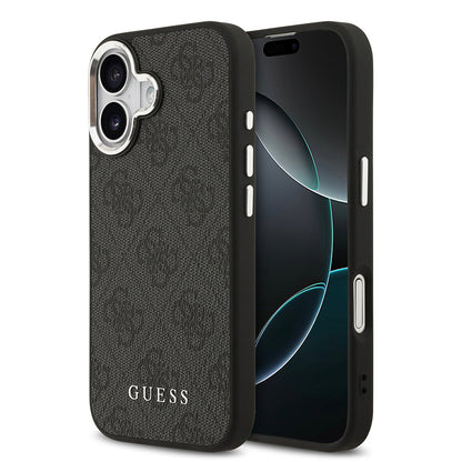 Apple iPhone 17 Kılıf Guess Orjinal Lisanslı M-safe Şarj Özellikli 4G Klasik Yazı Logolu Kapak - Görsel 2