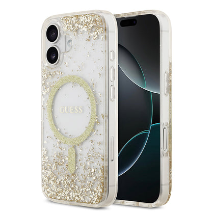 Apple iPhone 17 Kılıf Guess Orjinal Lisanslı M-safe Şarj Özellikli Transparan Resin Bottom Kapak - Görsel 3
