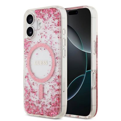 Apple iPhone 17 Kılıf Guess Orjinal Lisanslı M-safe Şarj Özellikli Transparan Resin Bottom Kapak - Görsel 2
