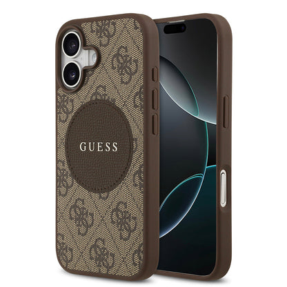 Apple iPhone 17 Kılıf Guess Orjinal Lisanslı M-safe Şarj Özellikli Yazı Logolu Circle Classic Kapak - Görsel 2