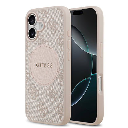 Apple iPhone 17 Kılıf Guess Orjinal Lisanslı M-safe Şarj Özellikli Yazı Logolu Circle Classic Kapak - Görsel 4