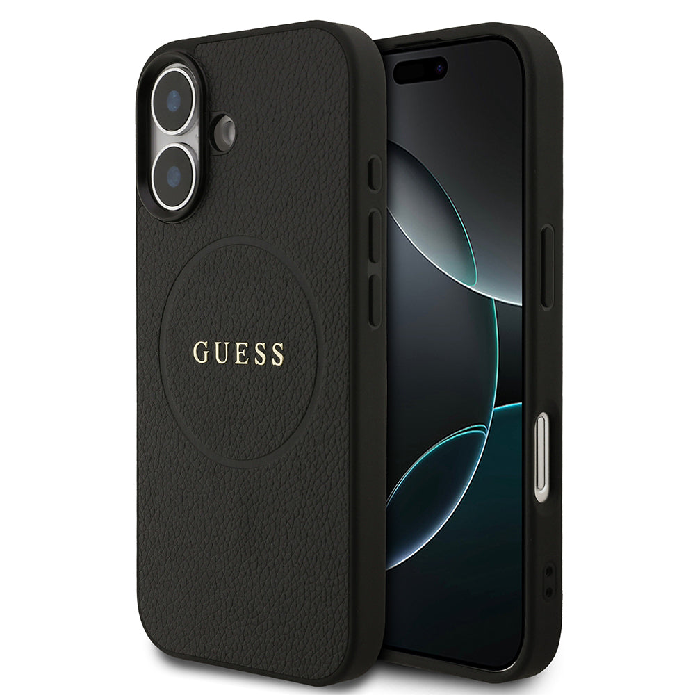 Apple iPhone 17 Kılıf Guess Orjinal Lisanslı M-safe Şarj Özellikli Yazı Logolu PU Deri Kapak - Görsel 2