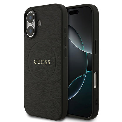 Apple iPhone 17 Kılıf Guess Orjinal Lisanslı M-safe Şarj Özellikli Yazı Logolu PU Deri Kapak - Görsel 2