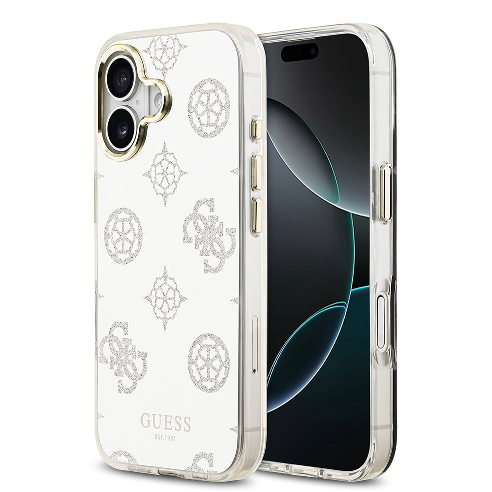 Apple iPhone 17 Kılıf Guess Orjinal Lisanslı Metal Kamera Çerçeveli Simli Aynalı Kapak - Görsel 3