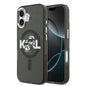 Apple iPhone 17 Kılıf Karl Lagerfeld Orjinal Lisanslı Parlayan Simli Karl & Choupette Sketch Logo Kapak