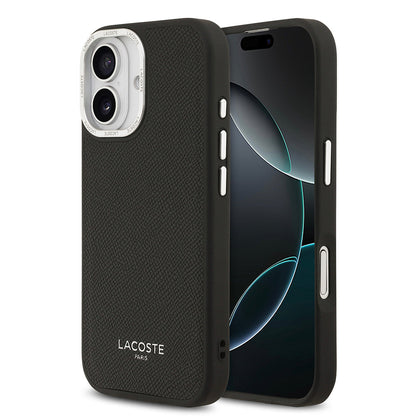 Apple iPhone 17 Kılıf Lacoste Orjinal Lisanslı M-safe Şarj Özellikli Champs Elysees PU Deri Tasarımlı Kapak - Görsel 3