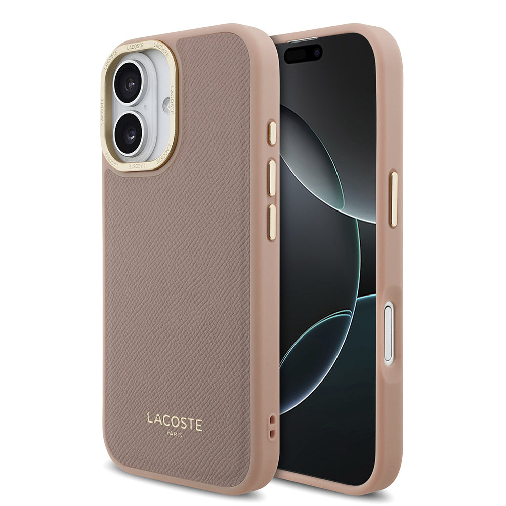 Apple iPhone 17 Kılıf Lacoste Orjinal Lisanslı M-safe Şarj Özellikli Champs Elysees PU Deri Tasarımlı Kapak - Görsel 4