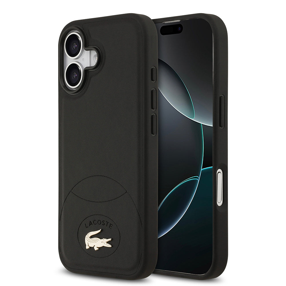 Apple iPhone 17 Kılıf Lacoste Orjinal Lisanslı M-safe Şarj Özellikli PU Deri Tasarımlı Metal Logolu Kapak - Görsel 2