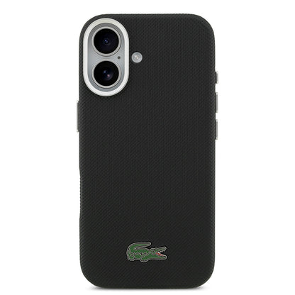 Apple iPhone 17 Kılıf Lacoste Orjinal Lisanslı M-Safe Şarj Özellikli PVC Pike Desenli Arka Yüzey İkonik Timsah Dokuma Logolu Kapak - Görsel 3