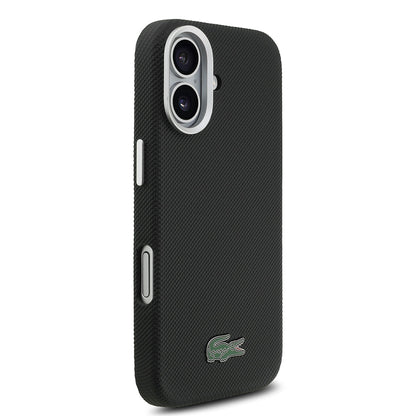 Apple iPhone 17 Kılıf Lacoste Orjinal Lisanslı M-Safe Şarj Özellikli PVC Pike Desenli Arka Yüzey İkonik Timsah Dokuma Logolu Kapak - Görsel 4