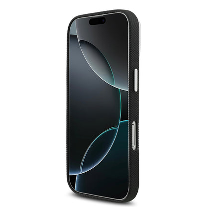 Apple iPhone 17 Kılıf Lacoste Orjinal Lisanslı M-Safe Şarj Özellikli PVC Pike Desenli Arka Yüzey İkonik Timsah Dokuma Logolu Kapak - Görsel 5