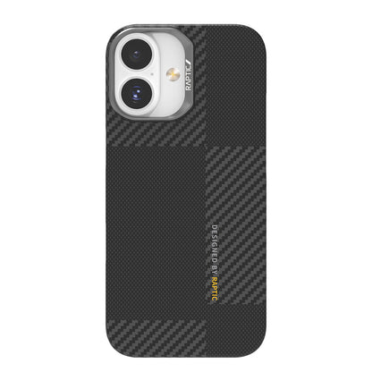 Apple iPhone 17 Kılıf M-safe Şarj Özellikli 600D Metal Kamera Çerçeveli Raptic Aramid Fiber Geotik Serisi Kapak - Görsel 2
