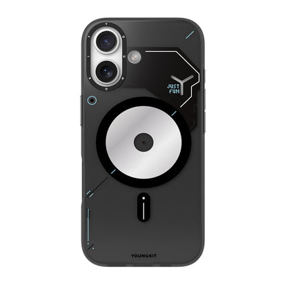 Apple iPhone 17 Kılıf M-safe Şarj Özellikli Disk Desenli Youngkit Disc Battle Kapak - Görsel 4