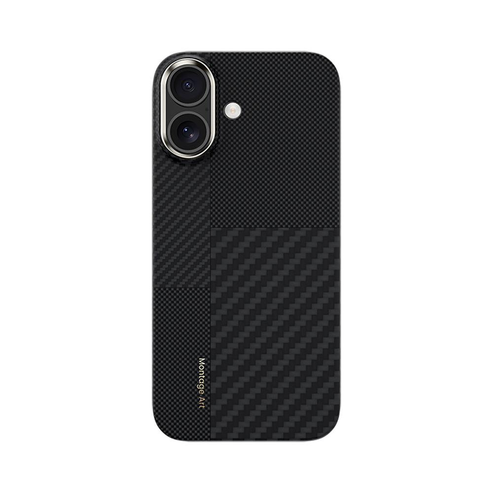 Apple iPhone 17 Kılıf M-safe Şarj Özellikli Karbon Fiber Benks Montage ArmorAir Kevlar Kapak