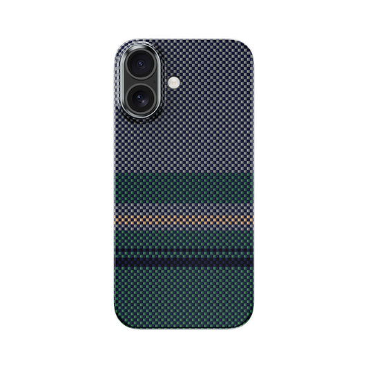 Apple iPhone 17 Kılıf M-safe Şarj Özellikli Karbon Fiber Tasarımlı Benks Aurora ArmorAir Kevlar Kapak