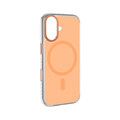 Apple iPhone 17 Kılıf M-safe Şarj Özellikli Metal Kamera Çerçeveli Airbag Tasarımlı Lenyes CK221 Sert PC Kapak - Görsel 2