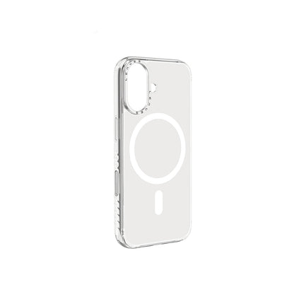 Apple iPhone 17 Kılıf M-safe Şarj Özellikli Metal Kamera Çerçeveli Airbag Tasarımlı Lenyes CK221 Sert PC Kapak - Görsel 3