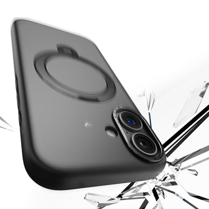Apple iPhone 17 Kılıf M-safe Şarj Özellikli Metal Standlı Sıvı Silikon Lenyes CK223 Kapak - Görsel 2