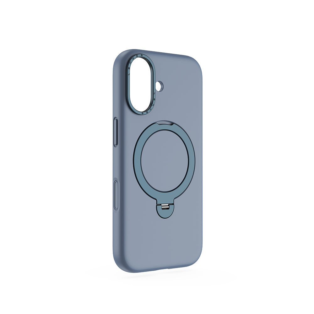 Apple iPhone 17 Kılıf M-safe Şarj Özellikli Metal Standlı Sıvı Silikon Lenyes CK223 Kapak - Görsel 5