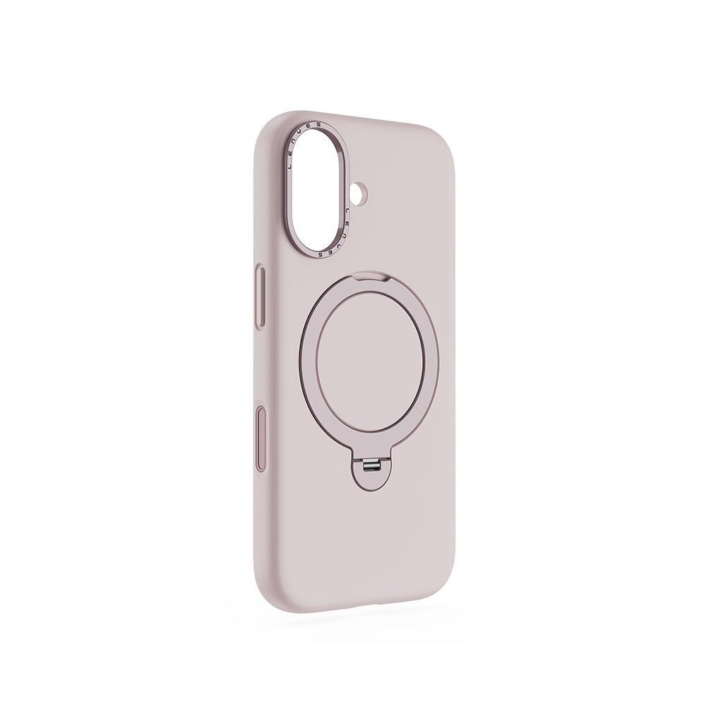 Apple iPhone 17 Kılıf M-safe Şarj Özellikli Metal Standlı Sıvı Silikon Lenyes CK223 Kapak - Görsel 7