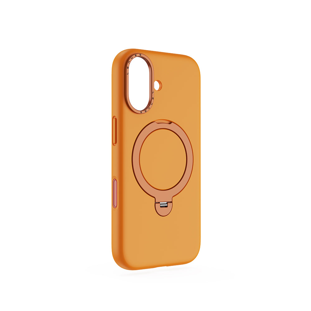 Apple iPhone 17 Kılıf M-safe Şarj Özellikli Metal Standlı Sıvı Silikon Lenyes CK223 Kapak - Görsel 6