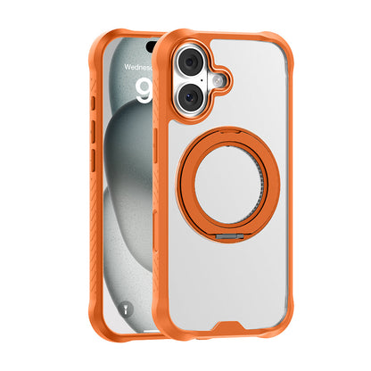 Apple iPhone 17 Kılıf M-safe Şarj Özellikli Parmak Ring Standlı Airbag Tasarımlı Mutural Obsidian Serisi Kapak - Görsel 4