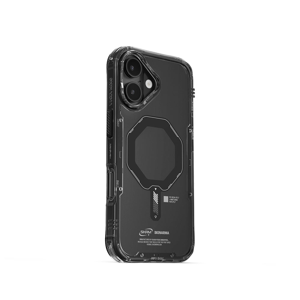 Apple iPhone 17 Kılıf M-safe Şarj Özellikli Şeffaf Airbag Tasarımlı Skinarma Saido Mag-Charge Kapak - Görsel 3