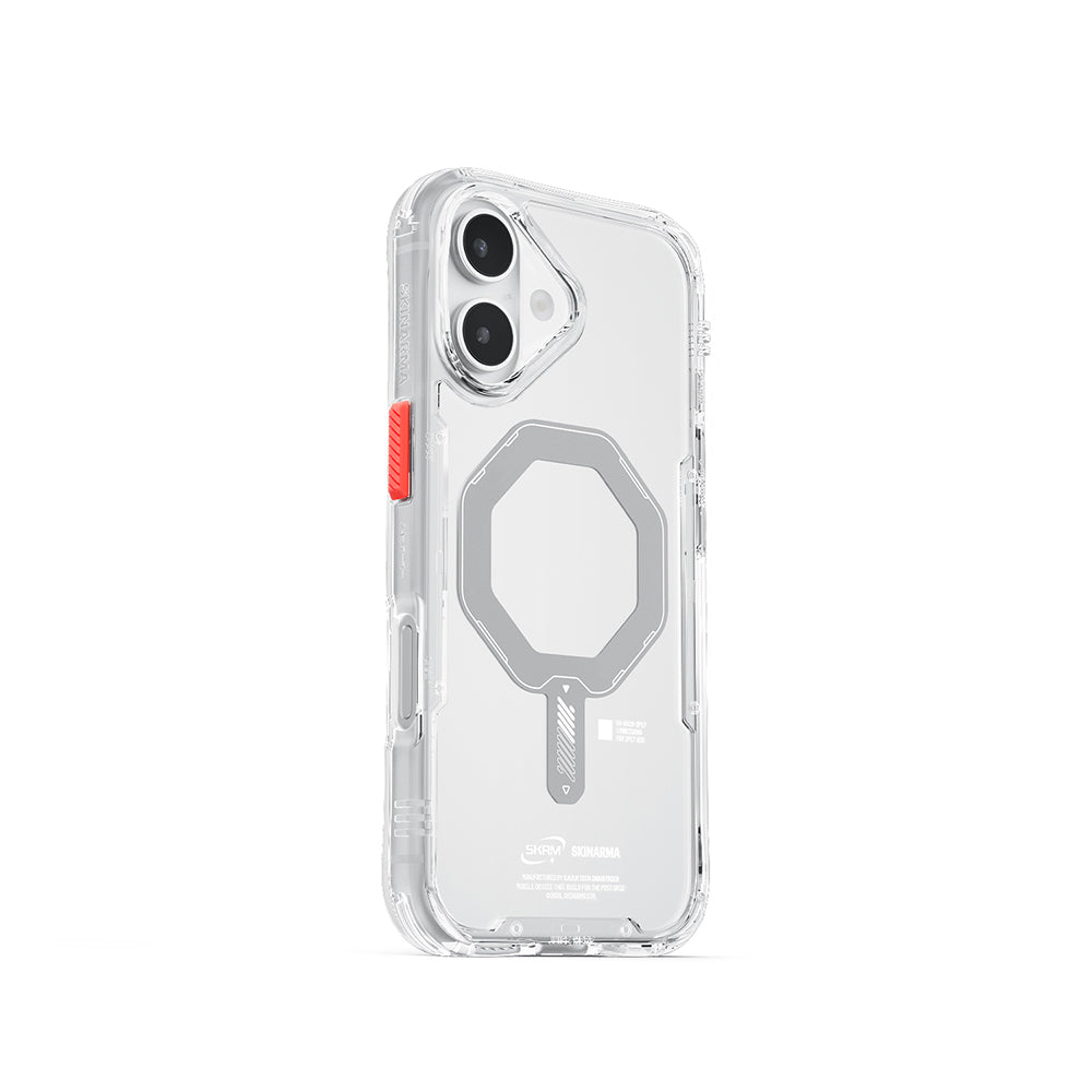 Apple iPhone 17 Kılıf M-safe Şarj Özellikli Şeffaf Airbag Tasarımlı Skinarma Saido Mag-Charge Kapak - Görsel 2