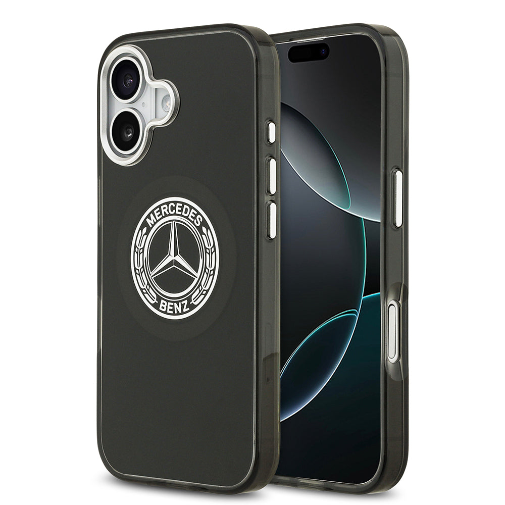 Apple iPhone 17 Kılıf Mercedes Benz Orjinal Lisanslı M-safe Şarj Özellikli Çift Katmanlı PC Nostaljik Yıldız Dizayn Kapak - Görsel 3