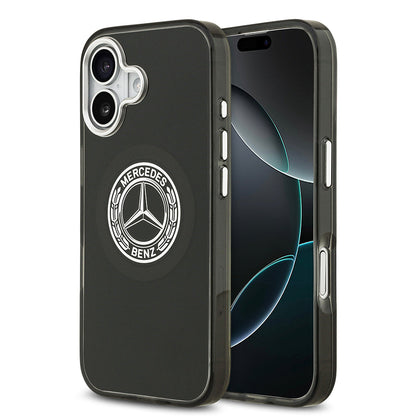 Apple iPhone 17 Kılıf Mercedes Benz Orjinal Lisanslı M-safe Şarj Özellikli Çift Katmanlı PC Nostaljik Yıldız Dizayn Kapak - Görsel 3