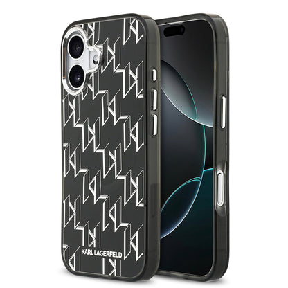 Apple iPhone 17 Kılıf Orjinal Lisanslı M-safe Şarj Özellikli Karl Lagerfeld IML Baskılı Monogram Dizayn Kapak - Görsel 2