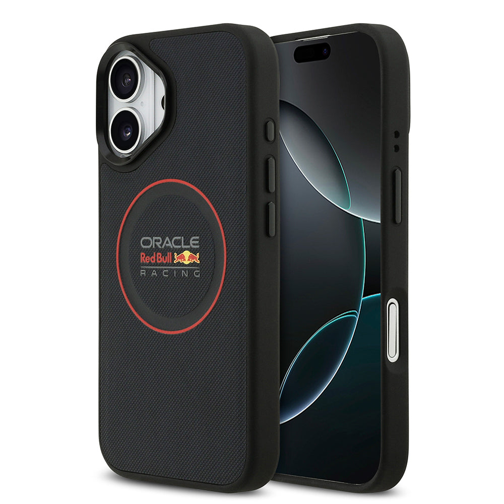 Apple iPhone 17 Kılıf Redbull Orjinal Lisanslı M-safe Şarj Özellikli Kırmızı Halka ve Logo Kabartmalı PU Deri Kapak - Görsel 2