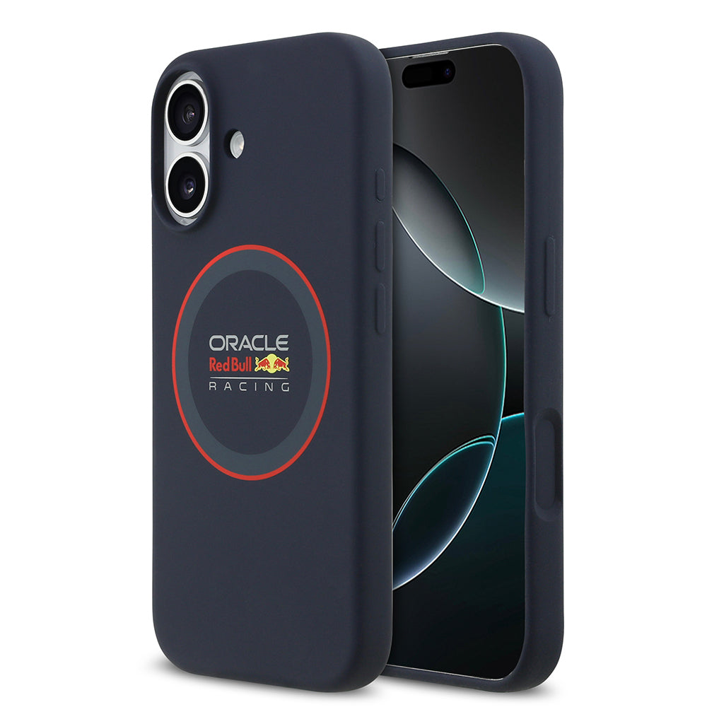 Apple iPhone 17 Kılıf Redbull Orjinal Lisanslı M-safe Şarj Özellikli Kırmızı Halka ve Logo Silikon Kapak - Görsel 2