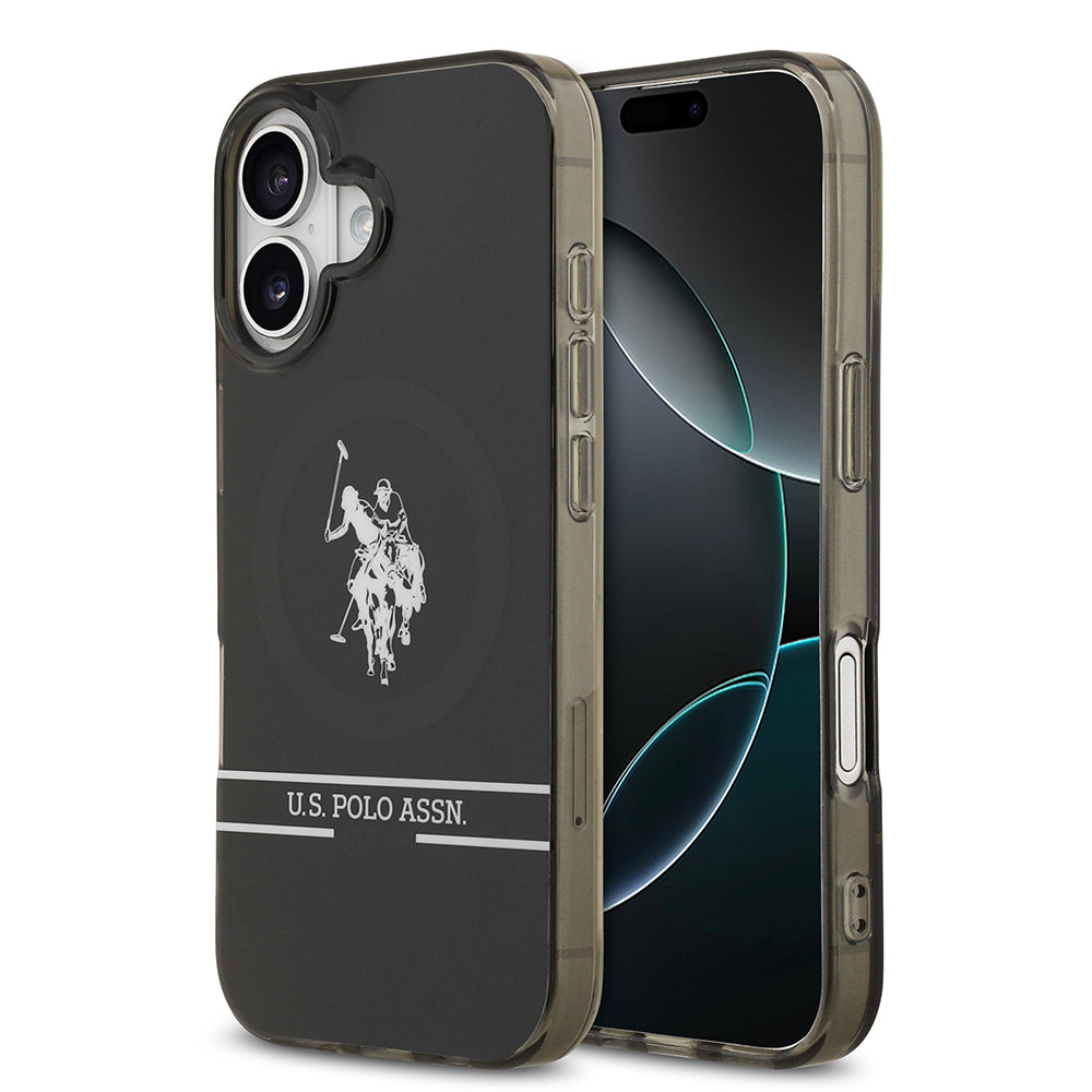 Apple iPhone 17 Kılıf U.S. Polo Assn. Orjinal Lisanslı M-safe Şarj Özellikli IML Double Horse Stripe Logolu Kapak - Görsel 2