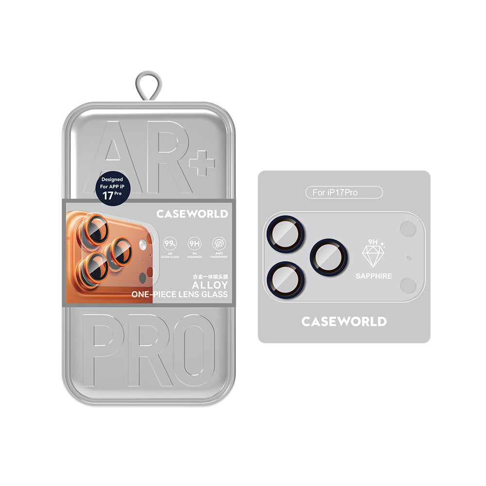 Apple iPhone 17 Pro CaseWorld Alloy Sapphire Safir One-Piece Anti Reflective Safir Kamera Lens Koruyucu - Görsel 3