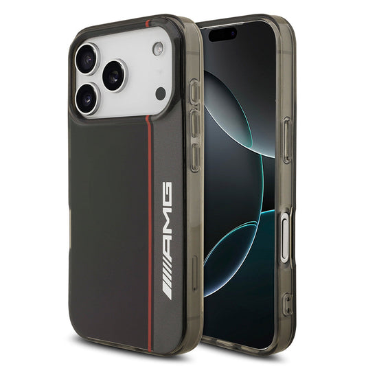 Apple iPhone 17 Pro Kılıf AMG Orjinal Lisanslı M-safe Şarj Özellikli IML Baskı Logolu Çift Katmanlı Bow Lines Kapak