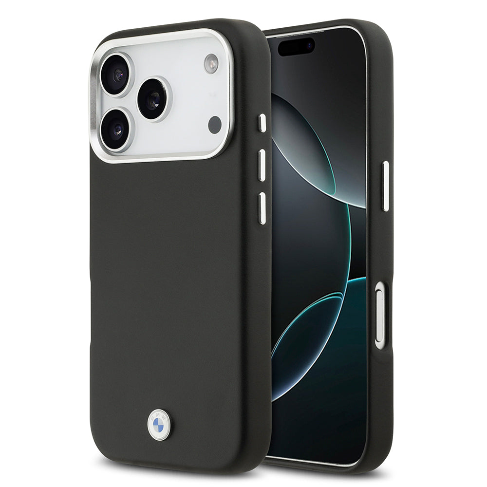 Apple iPhone 17 Pro Kılıf BMW Orjinal Lisanslı M-safe Şarj Özellikli Metal Logolu Tam Kaplama Deri Kapak - Görsel 2