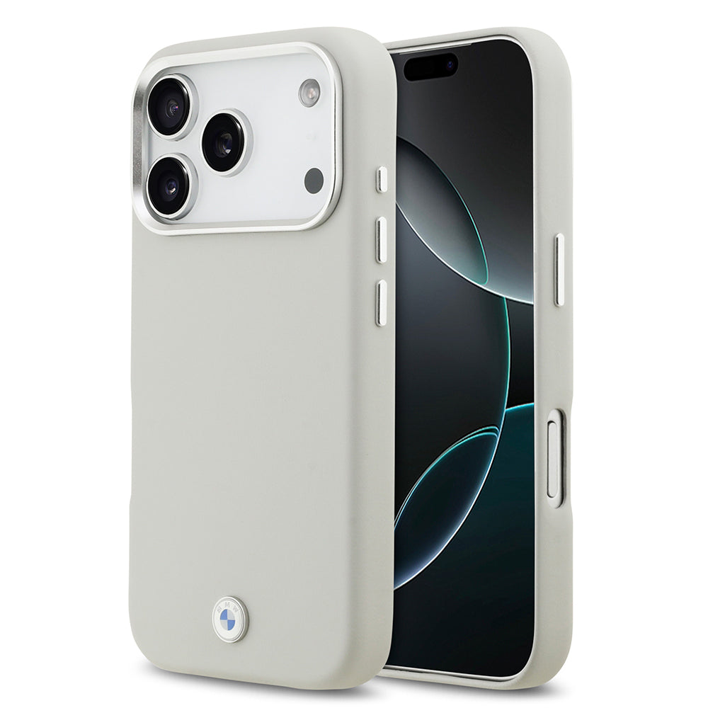 Apple iPhone 17 Pro Kılıf BMW Orjinal Lisanslı M-safe Şarj Özellikli Metal Logolu Tam Kaplama Deri Kapak - Görsel 4