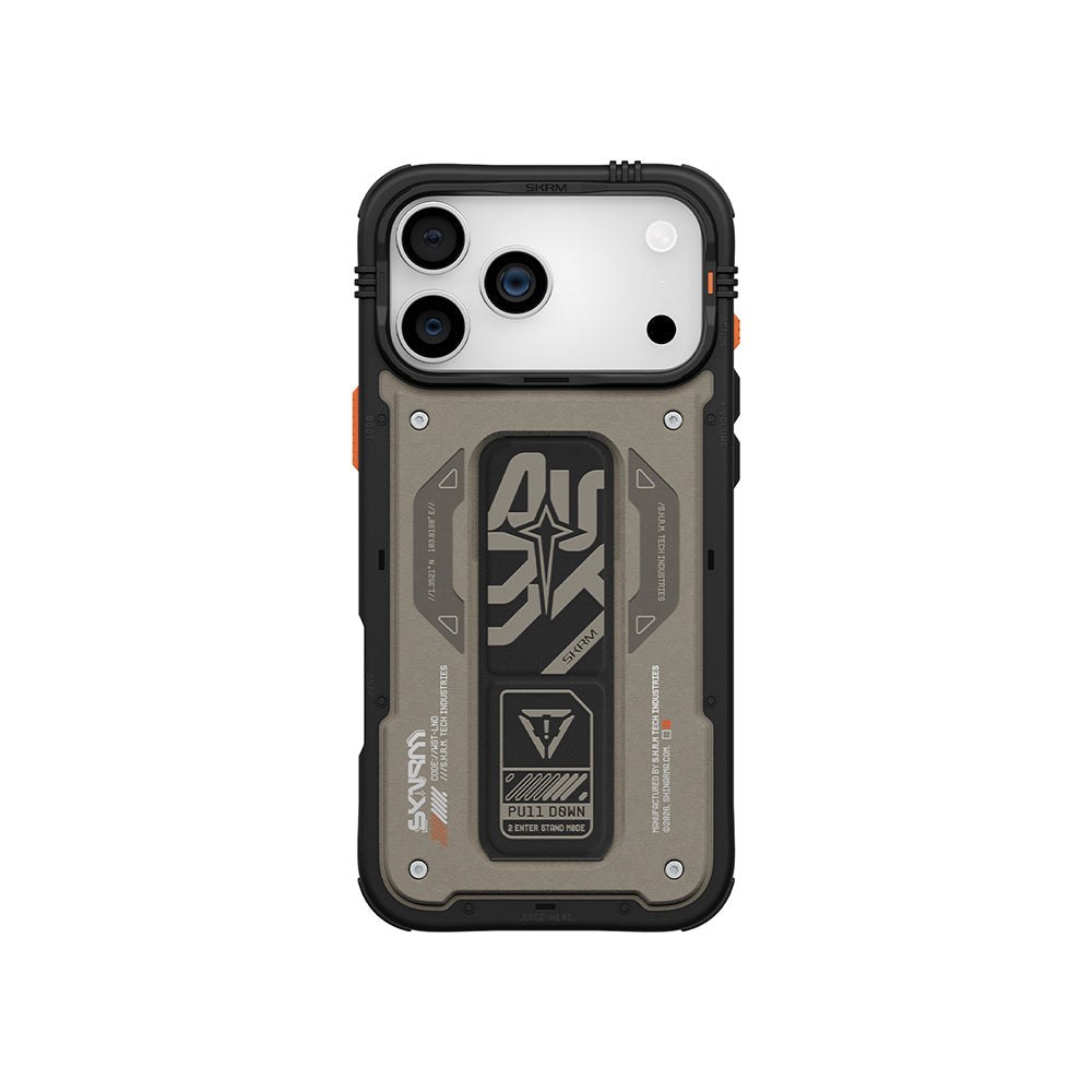 Apple iPhone 17 Pro Kılıf Desenli Airbag Tasarımlı Standlı Skinarma Aegis Kapak - Görsel 3