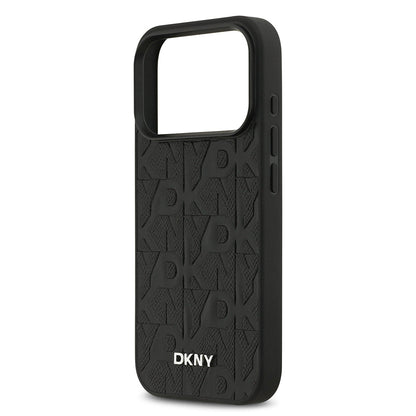 Apple iPhone 17 Pro Kılıf DKNY Orjinal Lisanslı M-safe Şarj Özellikli 3D Yazılı Grid Pattern Kapak - Görsel 13