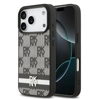 Apple iPhone 17 Pro Kılıf DKNY Orjinal Lisanslı M-safe Şarj Özellikli 3D Yazılı Metal Logolu Kapak - Görsel 2