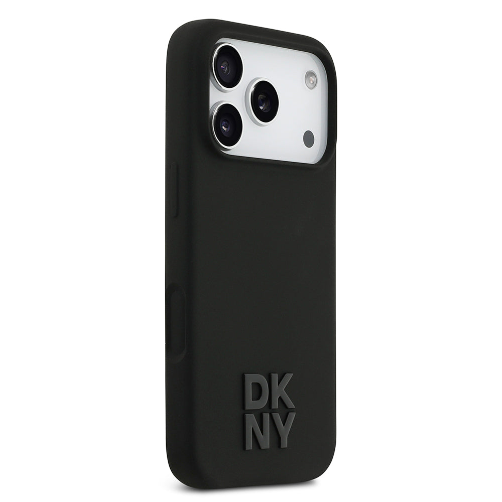Apple iPhone 17 Pro Kılıf DKNY Orjinal Lisanslı M-safe Şarj Özellikli Metal Logolu Silikon Kapak - Görsel 4