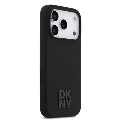 Apple iPhone 17 Pro Kılıf DKNY Orjinal Lisanslı M-safe Şarj Özellikli Metal Logolu Silikon Kapak - Görsel 4