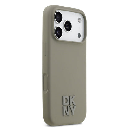 Apple iPhone 17 Pro Kılıf DKNY Orjinal Lisanslı M-safe Şarj Özellikli Metal Logolu Silikon Kapak - Görsel 11