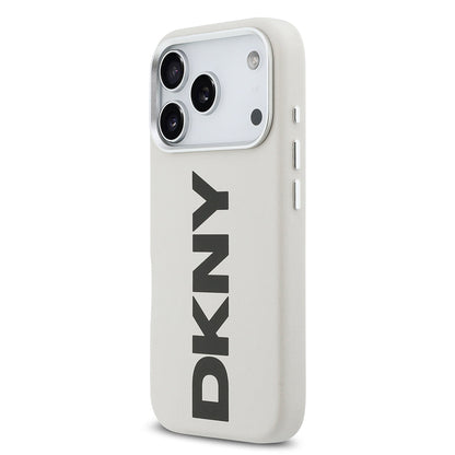Apple iPhone 17 Pro Kılıf DKNY Orjinal Lisanslı M-safe Şarj Özellikli PU Büyük Dikey Logolu Kapak - Görsel 2