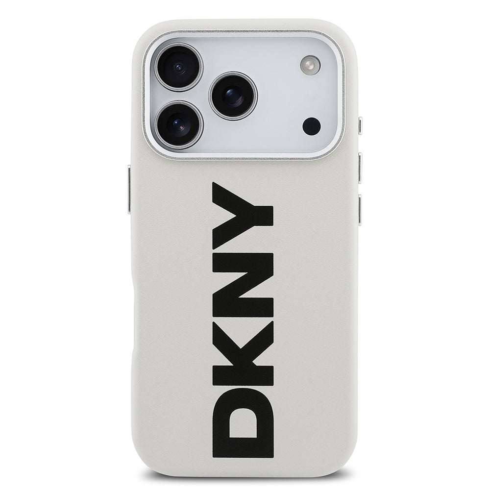 Apple iPhone 17 Pro Kılıf DKNY Orjinal Lisanslı M-safe Şarj Özellikli PU Büyük Dikey Logolu Kapak - Görsel 3