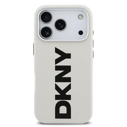 Apple iPhone 17 Pro Kılıf DKNY Orjinal Lisanslı M-safe Şarj Özellikli PU Büyük Dikey Logolu Kapak - Görsel 3