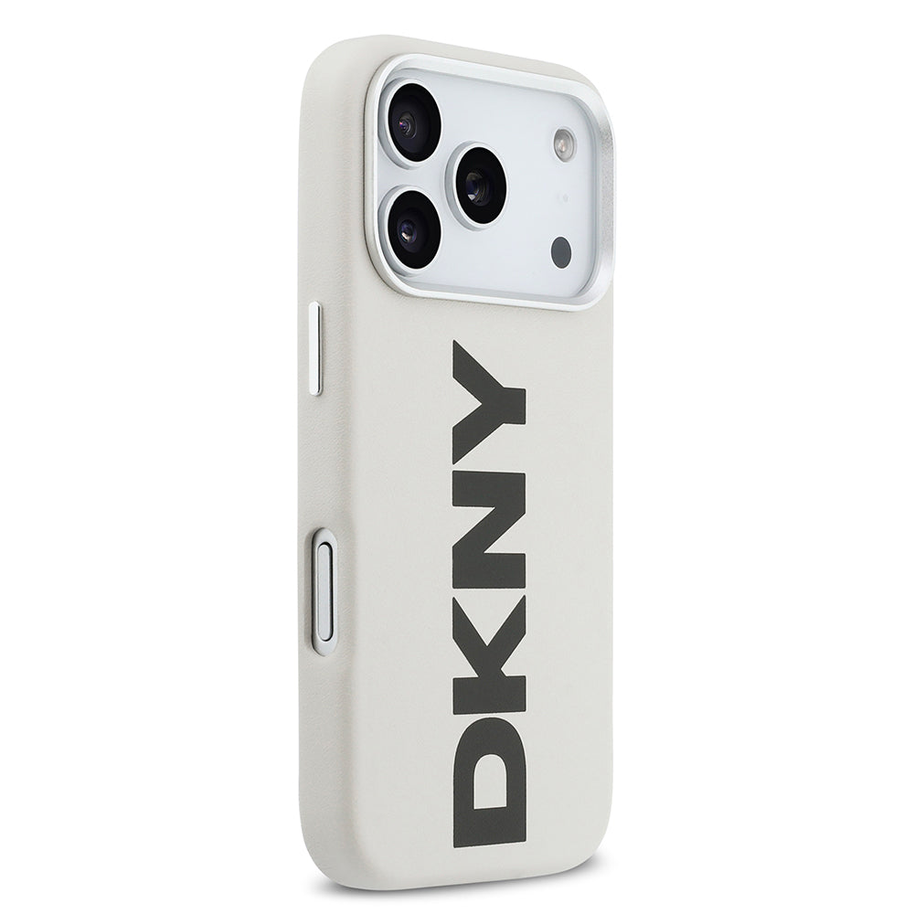 Apple iPhone 17 Pro Kılıf DKNY Orjinal Lisanslı M-safe Şarj Özellikli PU Büyük Dikey Logolu Kapak - Görsel 4
