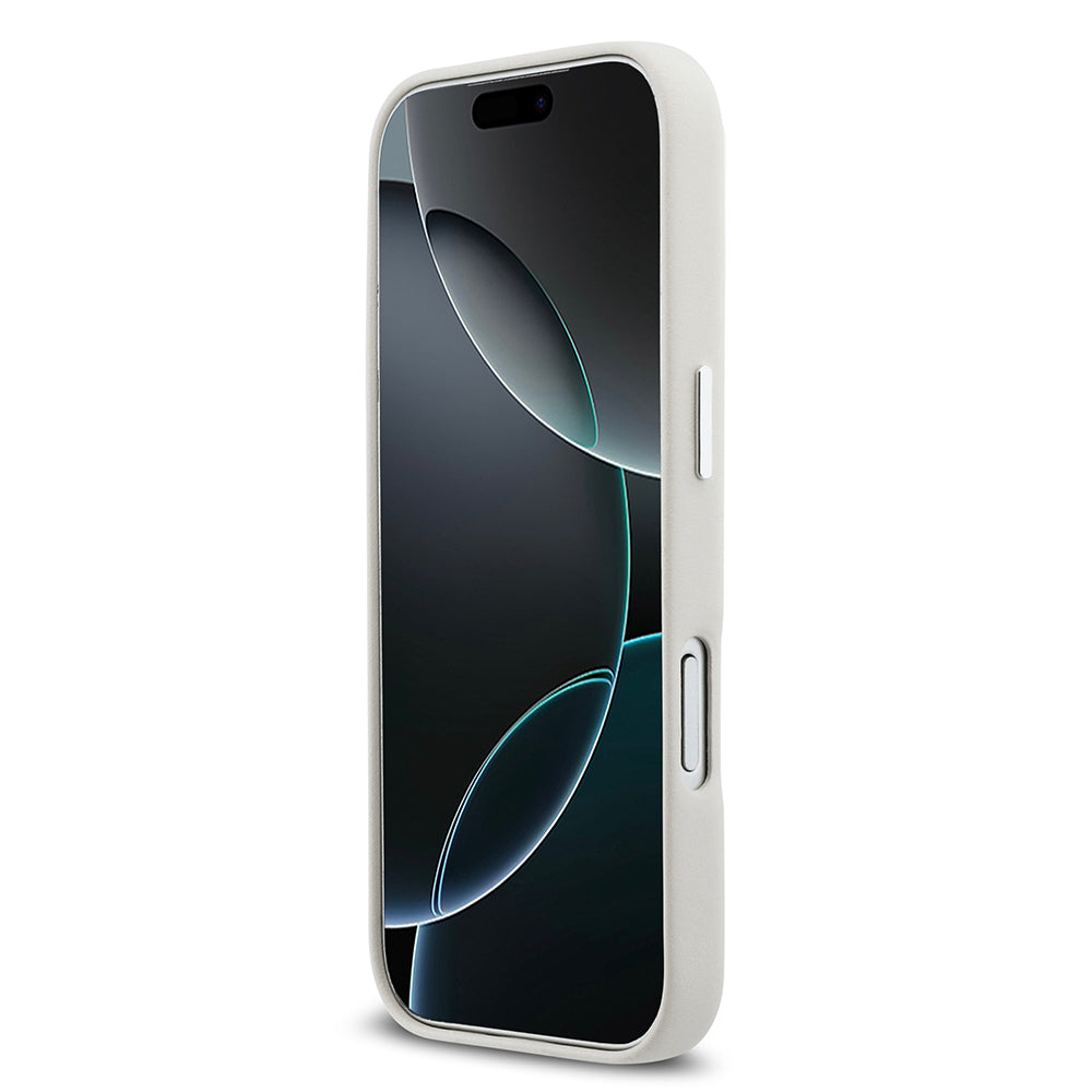Apple iPhone 17 Pro Kılıf DKNY Orjinal Lisanslı M-safe Şarj Özellikli PU Büyük Dikey Logolu Kapak - Görsel 5